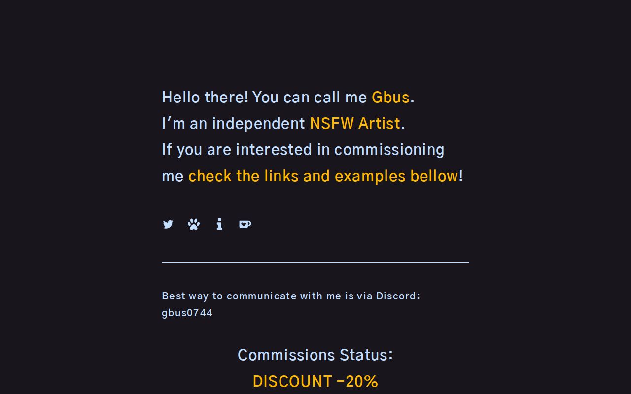 Carrd profile picture for @gbus
