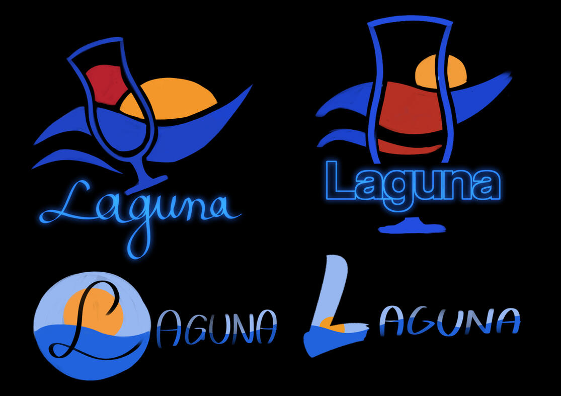 Cocktail Bar Laguna Logo Concepts